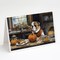 Edge Collections - 5" x 7" - Multicolor - English Bulldog Fall Kitchen Pumpkins Greeting Cards with Envelopes - 8 Pieces